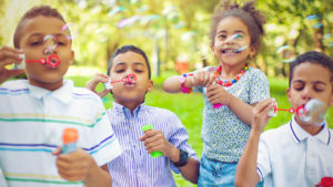 Children playing outside